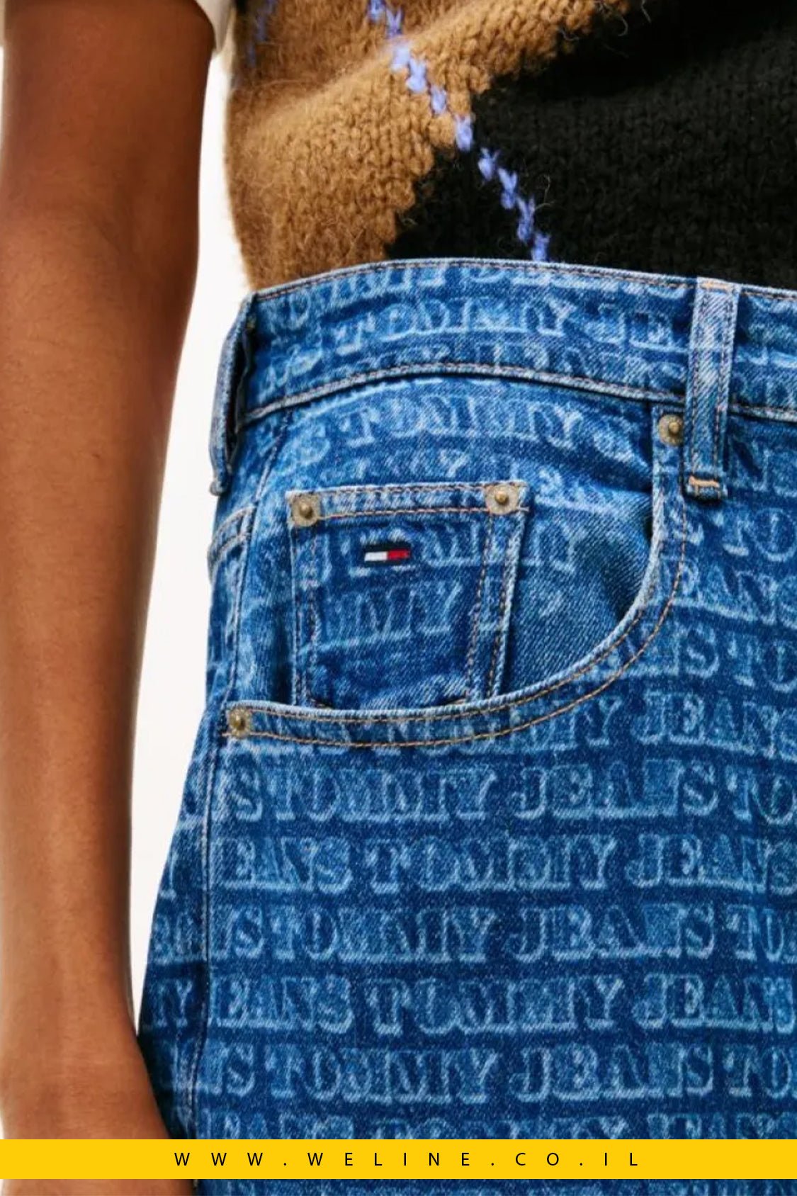 ג’ינס נשים Spell - Out Mid Rise Loose – Tommy Jeans - WELINE.CO.IL