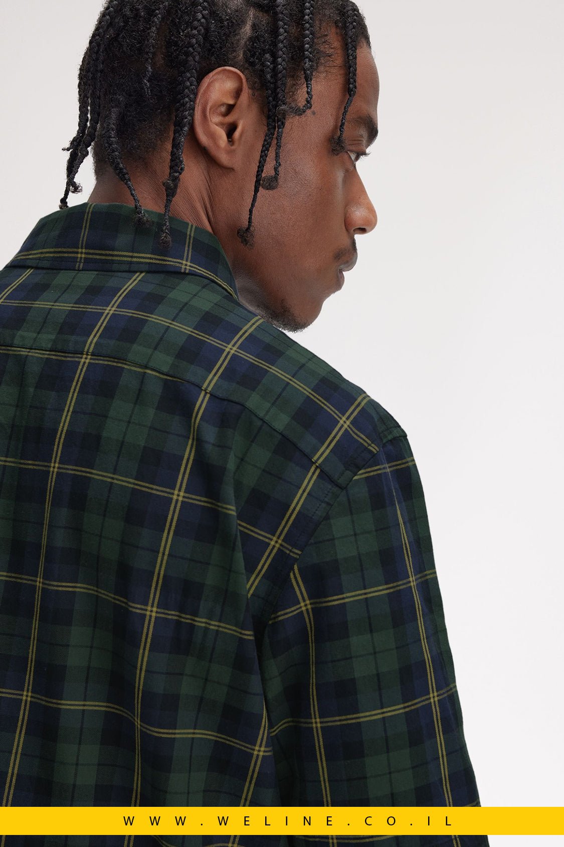 חולצת טארטן קצרה מבד טוויל כותנה – Tartan Twill Short Sleeve Shirt - WELINE.CO.IL