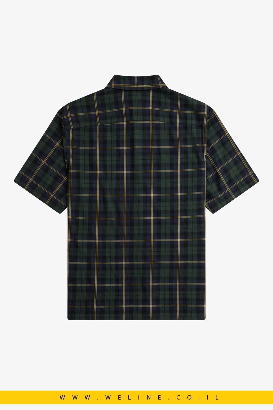 חולצת טארטן קצרה מבד טוויל כותנה – Tartan Twill Short Sleeve Shirt - WELINE.CO.IL