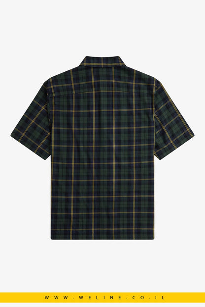 חולצת טארטן קצרה מבד טוויל כותנה – Tartan Twill Short Sleeve Shirt - WELINE.CO.IL