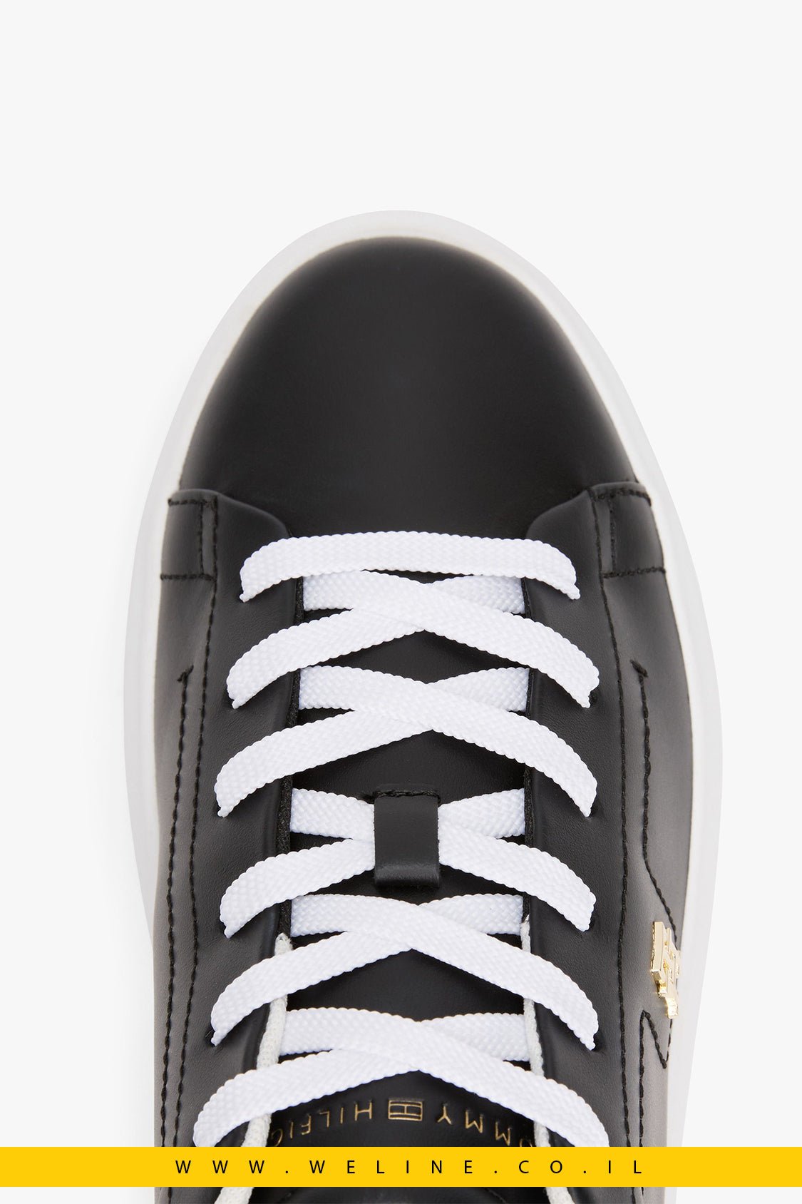 סניקרס נשים מעור עם מונוגרמת TH – Tommy Hilfiger - WELINE.CO.IL