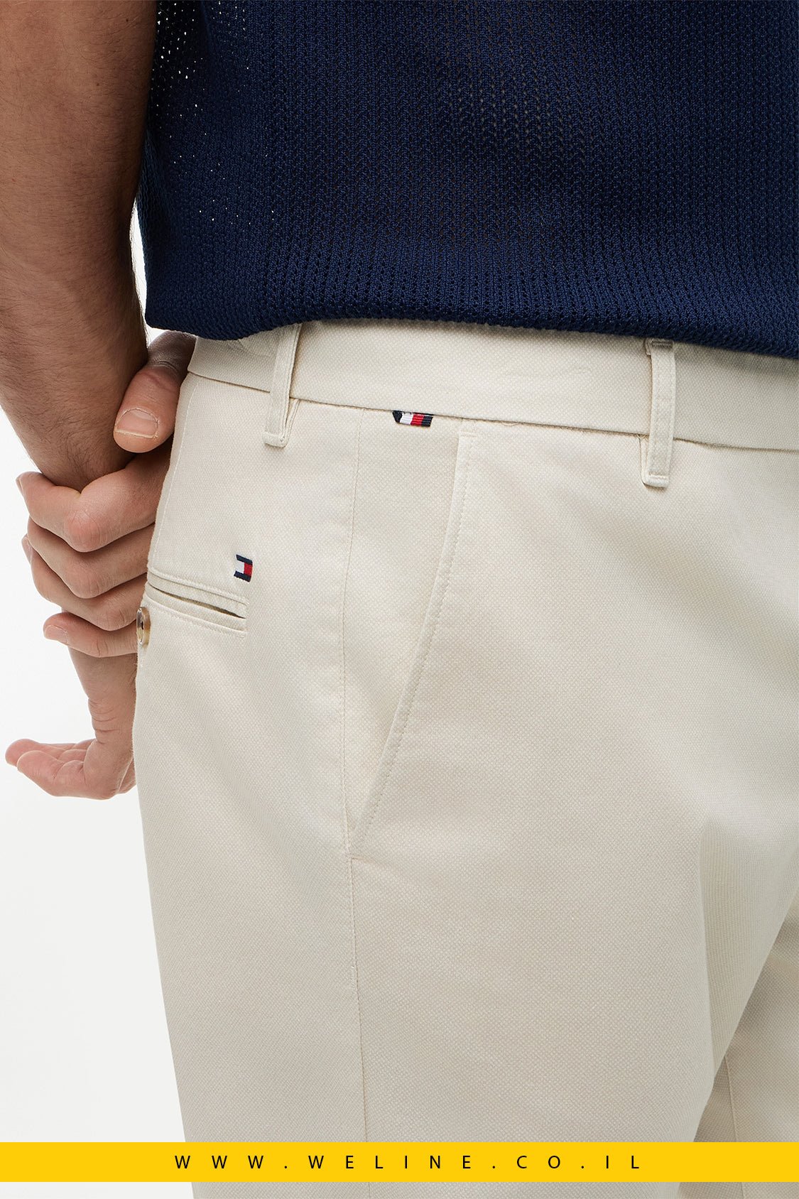 מכנסי צ'ינו Tommy Hilfiger Bleecker Slim Printed Structured - WELINE.CO.IL