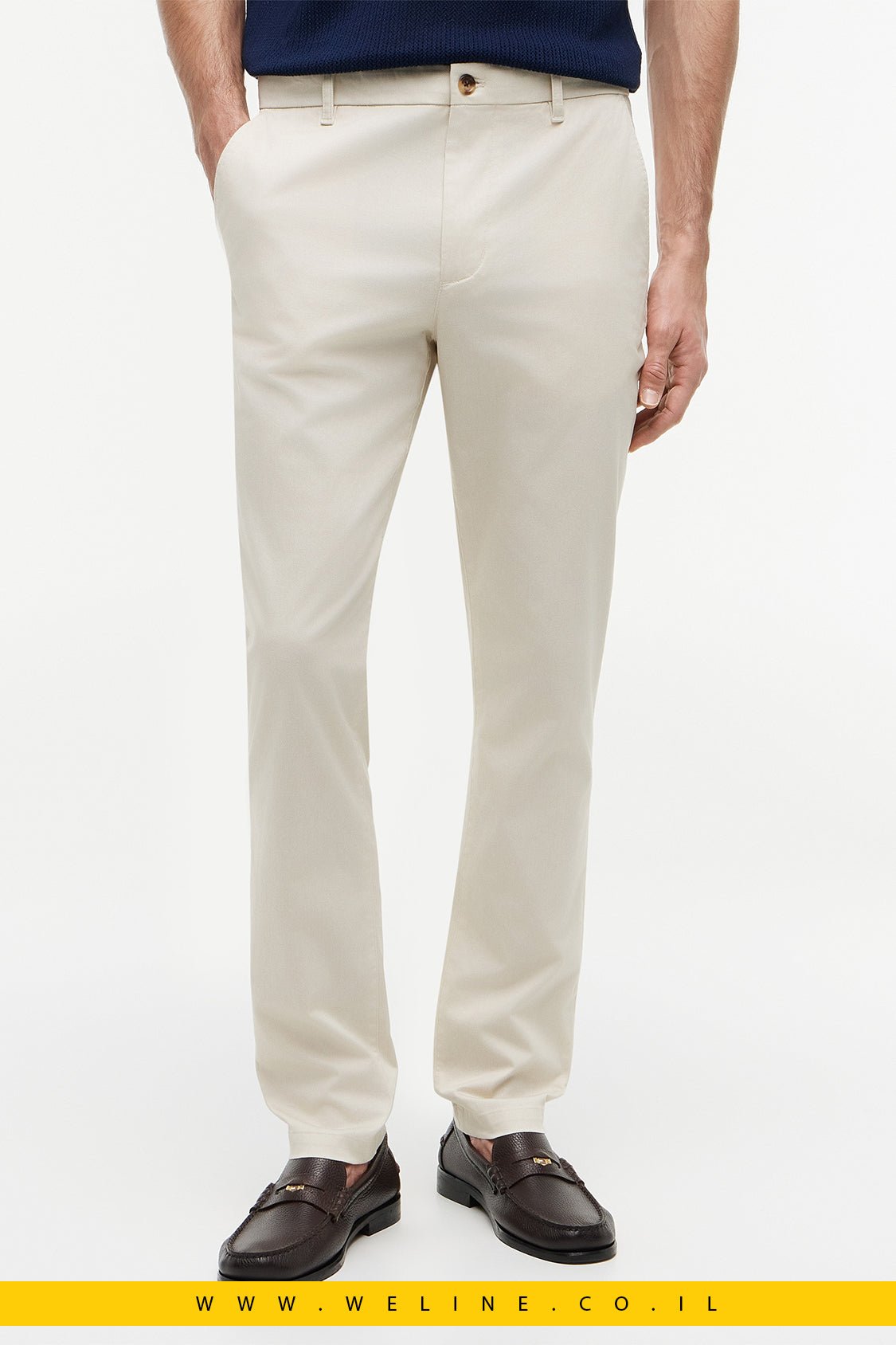 מכנסי צ'ינו Tommy Hilfiger Bleecker Slim Printed Structured - WELINE.CO.IL
