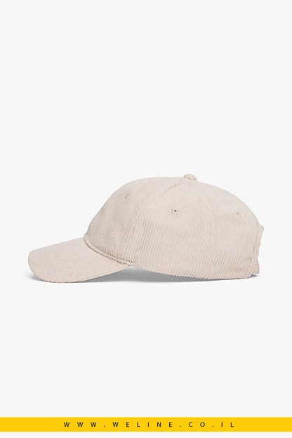 Tommy Hilfiger כובע Corduroy Baseball – עם רקמת Flag קדמית - WELINE.CO.IL