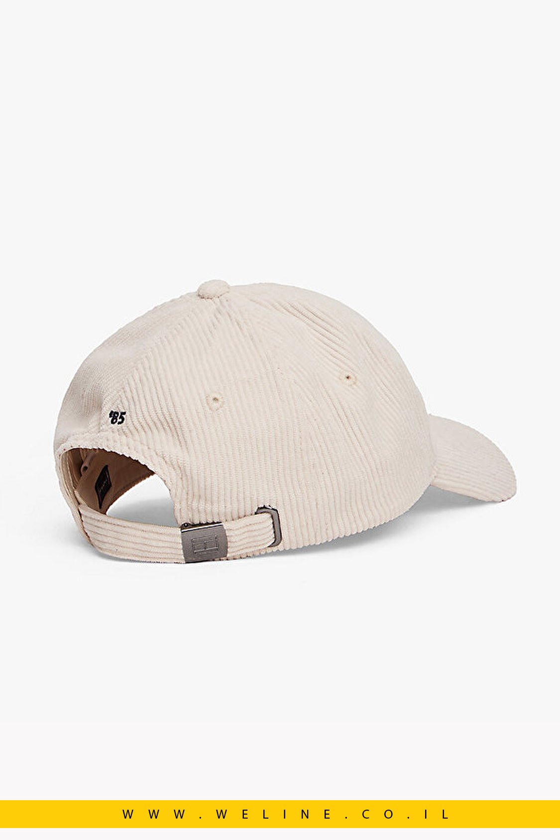 Tommy Hilfiger כובע Corduroy Baseball – עם רקמת Flag קדמית - WELINE.CO.IL