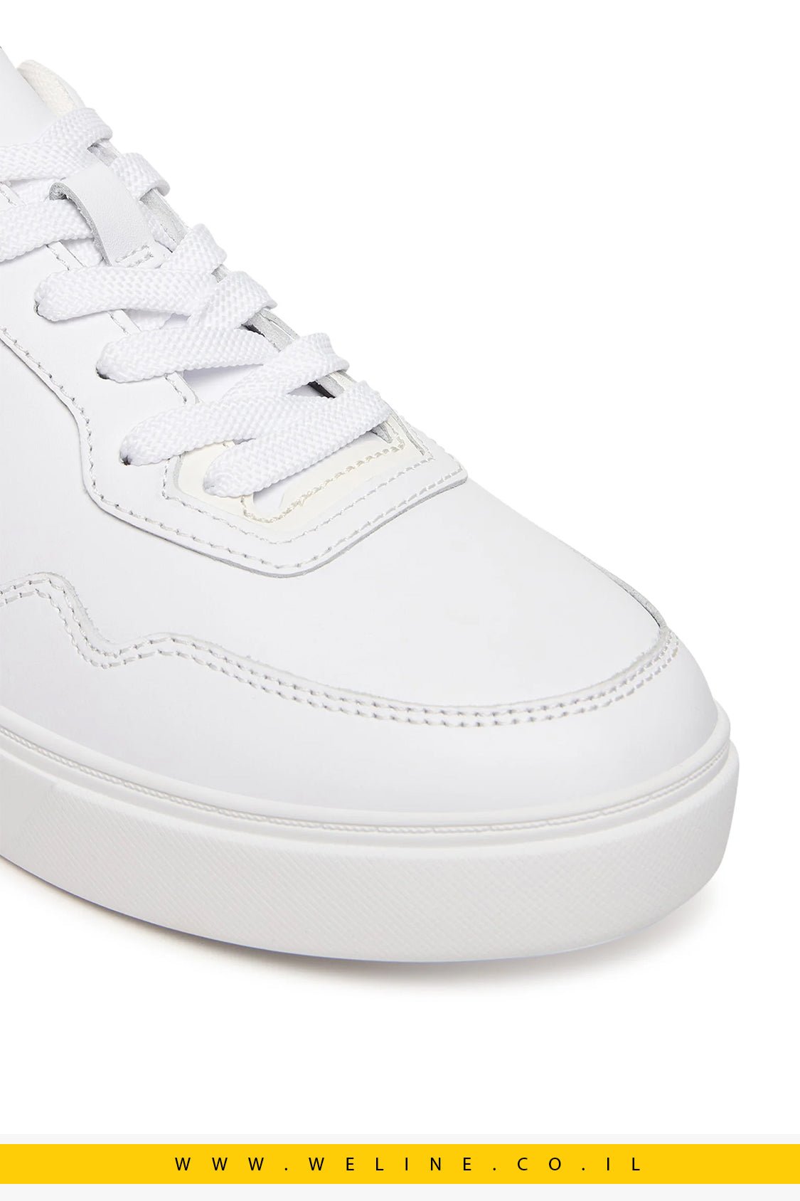 נעלי סניקרס עור לנשים Tommy Hilfiger | Cupsole עם שילוב טקסטורות - WELINE.CO.IL