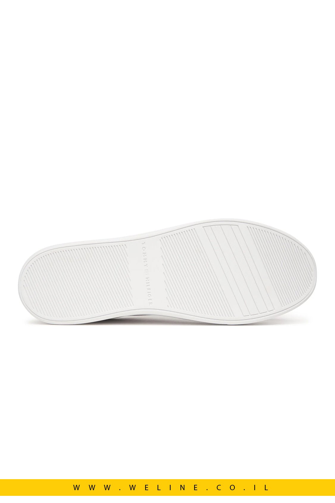 נעלי סניקרס עור לנשים Tommy Hilfiger | Cupsole עם שילוב טקסטורות - WELINE.CO.IL