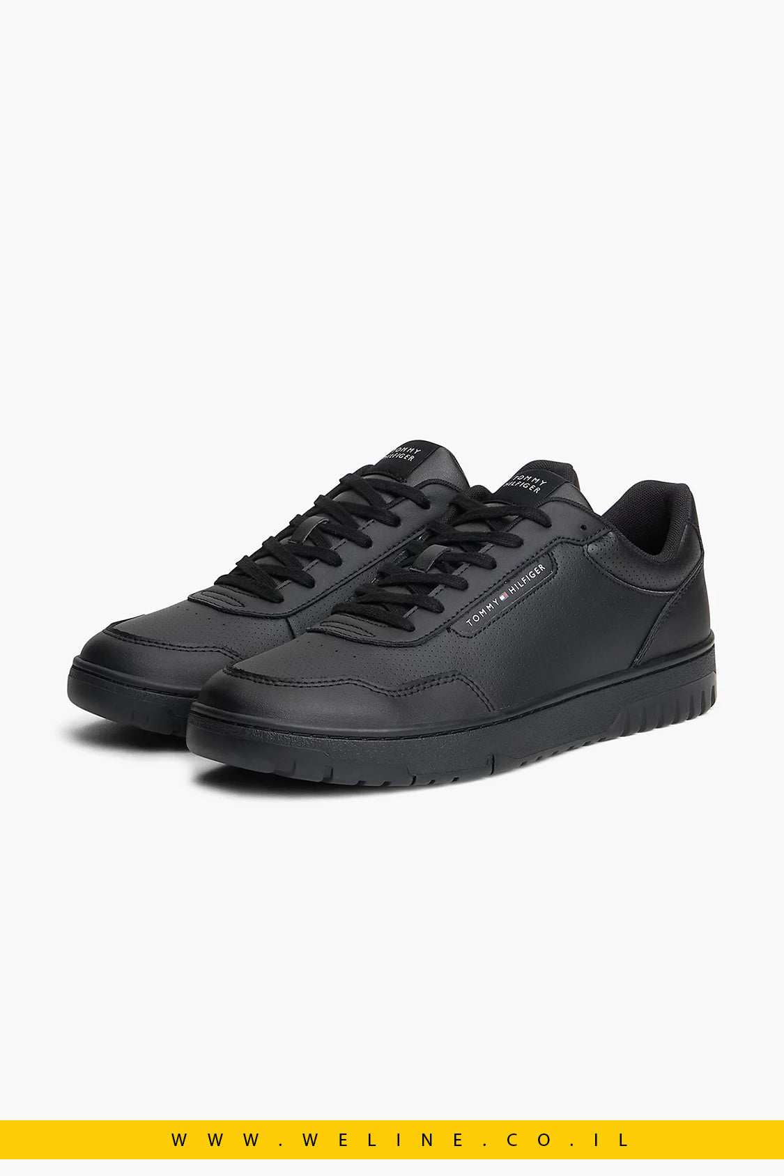 נעלי סניקרס גברים Tommy Hilfiger Fine Cleat Basketball Trainers With Leather - WELINE.CO.IL