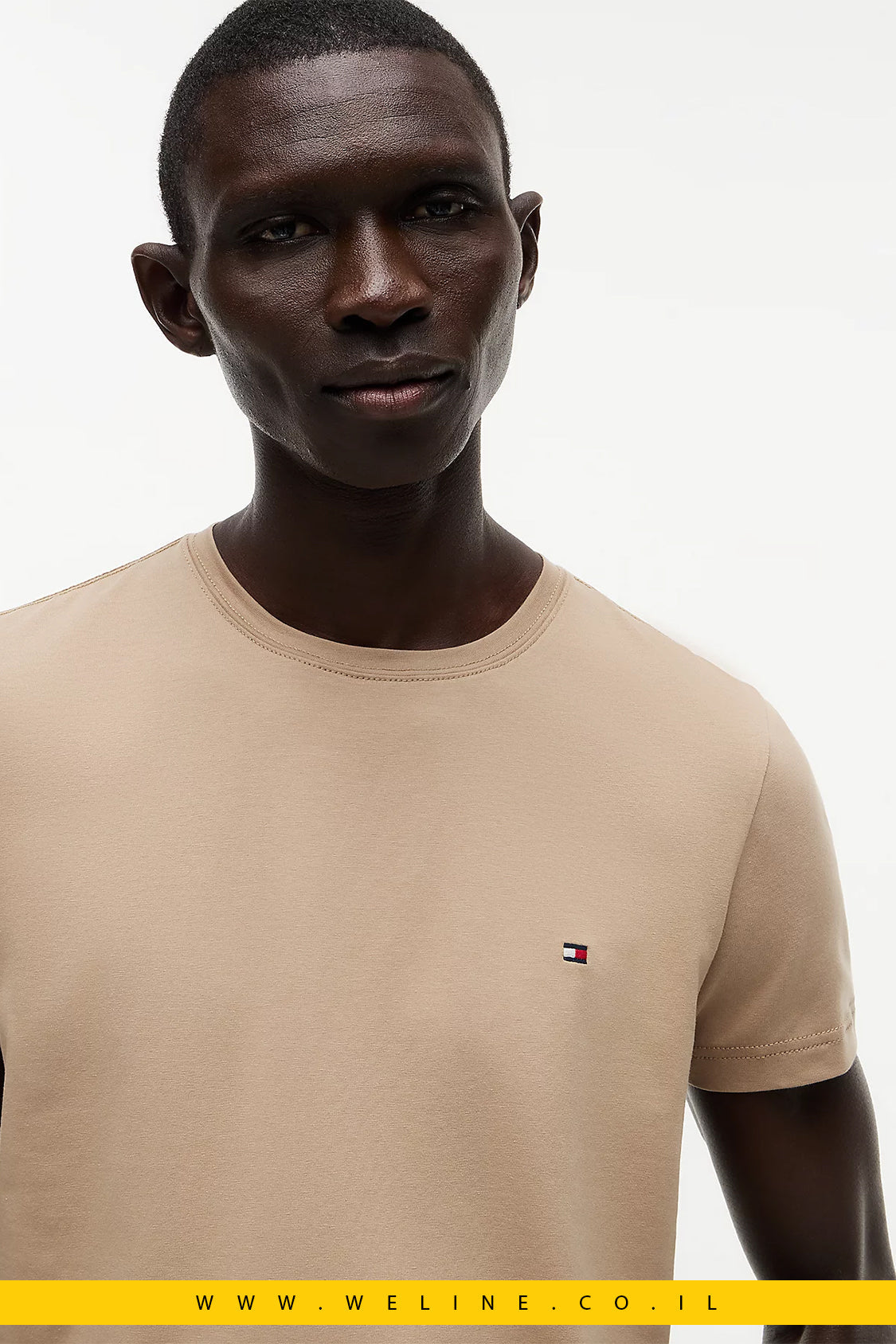 טי שירט Tommy Hilfiger Flag Embroidery Slim Jersey - WELINE.CO.IL