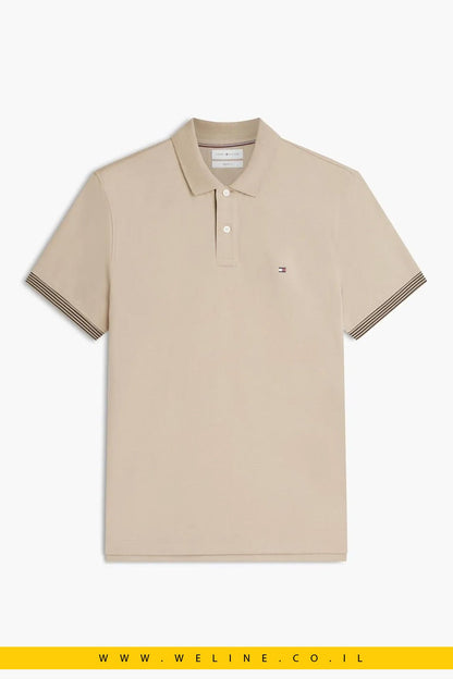 חולצת פולו Tommy Hilfiger Jacquard Placket Regular Fit - WELINE.CO.IL