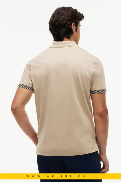 חולצת פולו Tommy Hilfiger Jacquard Placket Regular Fit - WELINE.CO.IL