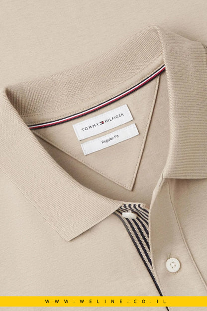 חולצת פולו Tommy Hilfiger Jacquard Placket Regular Fit - WELINE.CO.IL
