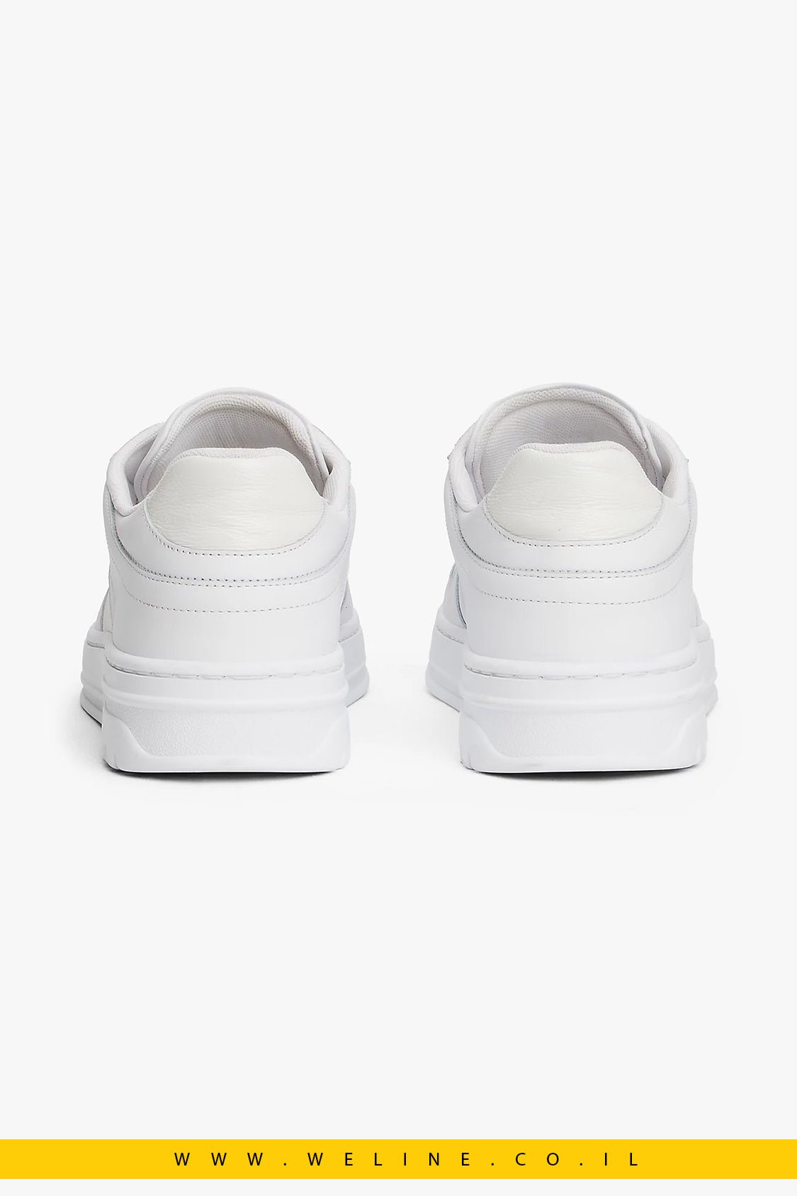 נעלי סניקרס עור לנשים Tommy Hilfiger – Leather Cupsole Trainers - WELINE.CO.IL