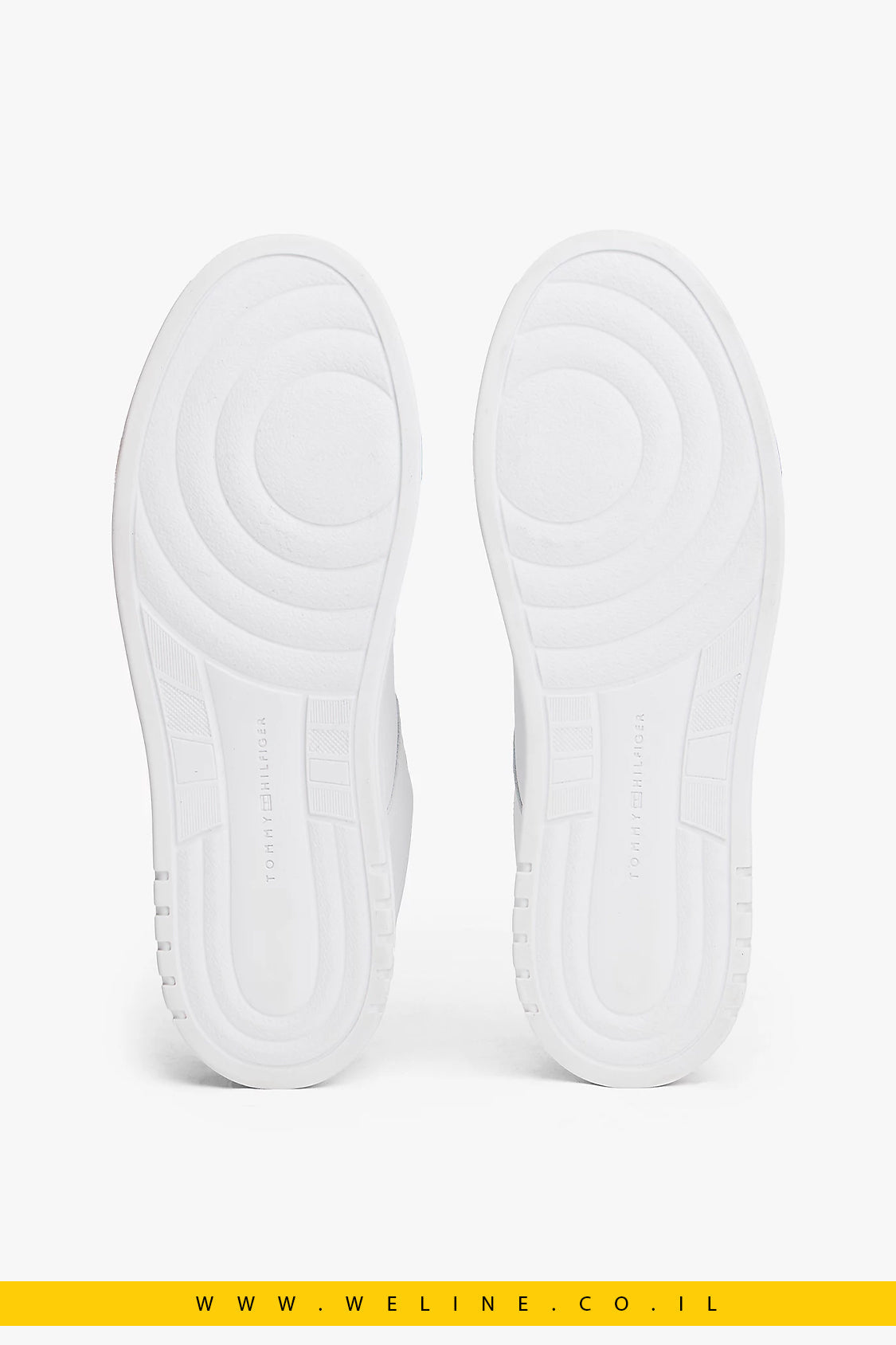 נעלי סניקרס עור לנשים Tommy Hilfiger – Leather Cupsole Trainers - WELINE.CO.IL