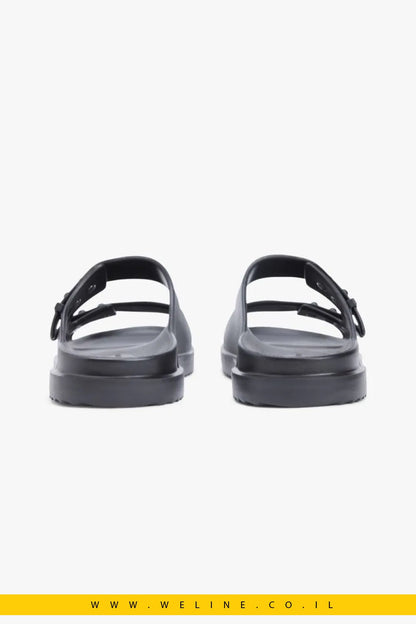 כפכפי גברים Tommy Hilfiger Lightweight Pin Buckle Pool Slides – צבע שחור - WELINE.CO.IL