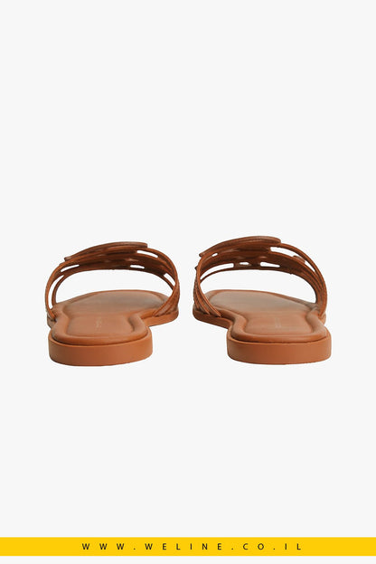 כפכפי מיול נשים Tommy Hilfiger Logo Strap Leather Mules - WELINE.CO.IL