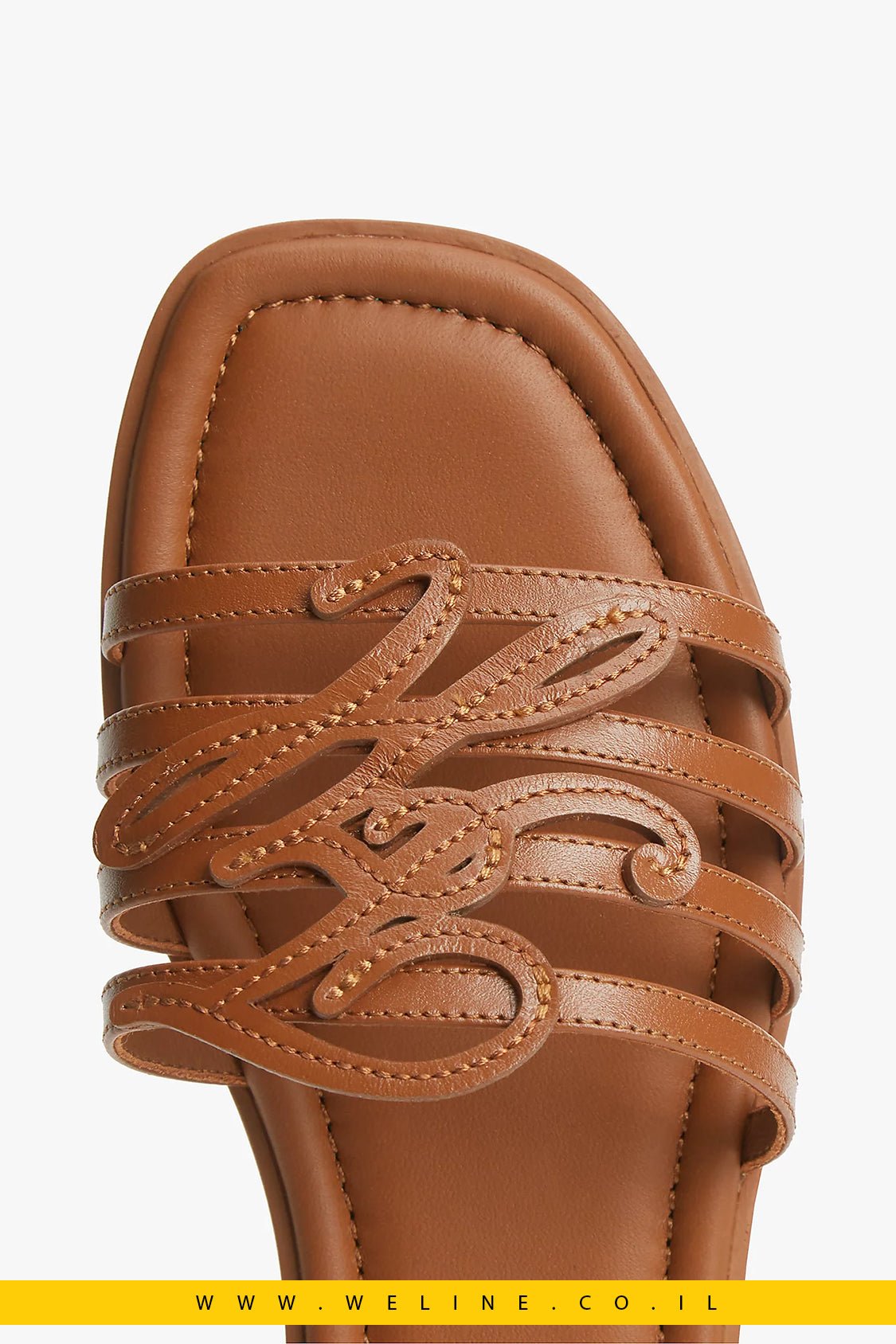 כפכפי מיול נשים Tommy Hilfiger Logo Strap Leather Mules - WELINE.CO.IL