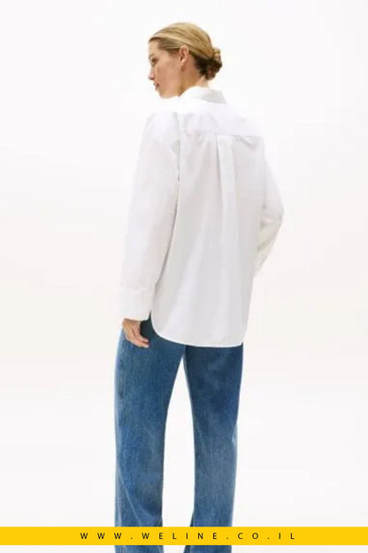 חולצת נשים Tommy Hilfiger Oversized Poplin - WELINE.CO.IL
