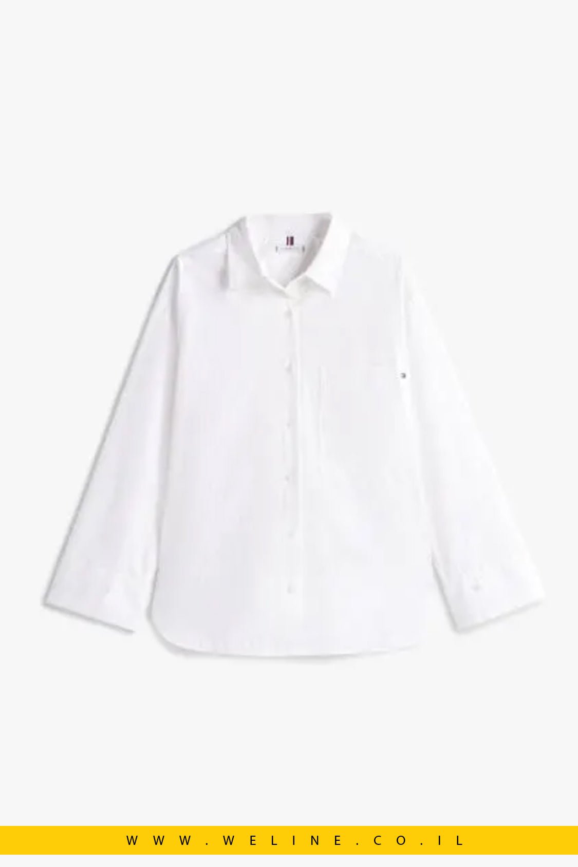 חולצת נשים Tommy Hilfiger Oversized Poplin - WELINE.CO.IL