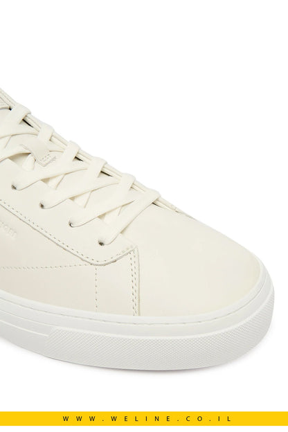 סניקרס גברים Tommy Hilfiger Premium Dress Cupsole Leather – צבע קרם - WELINE.CO.IL