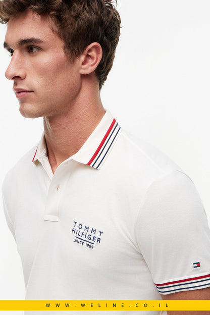 חולצת פולו Tommy Hilfiger Regular Fit Signature Collar - WELINE.CO.IL