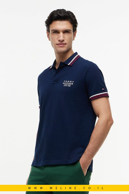 חולצת פולו Tommy Hilfiger Regular Fit Signature Collar - WELINE.CO.IL