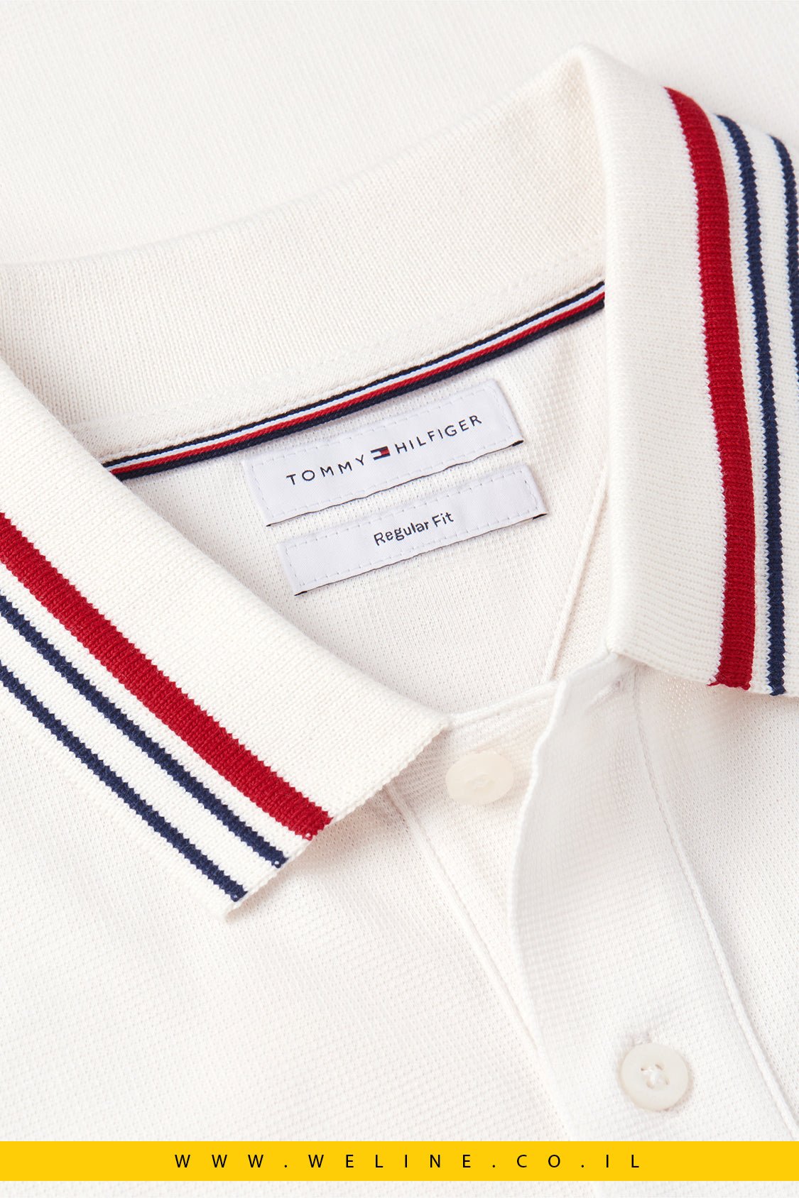 חולצת פולו Tommy Hilfiger Regular Fit Signature Collar - WELINE.CO.IL
