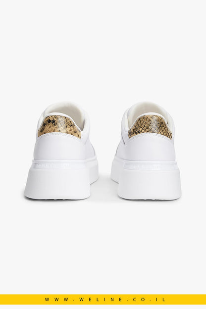 נעלי סניקרס פלטפורמה לנשים Tommy Hilfiger Snake Print Heel Leather - WELINE.CO.IL