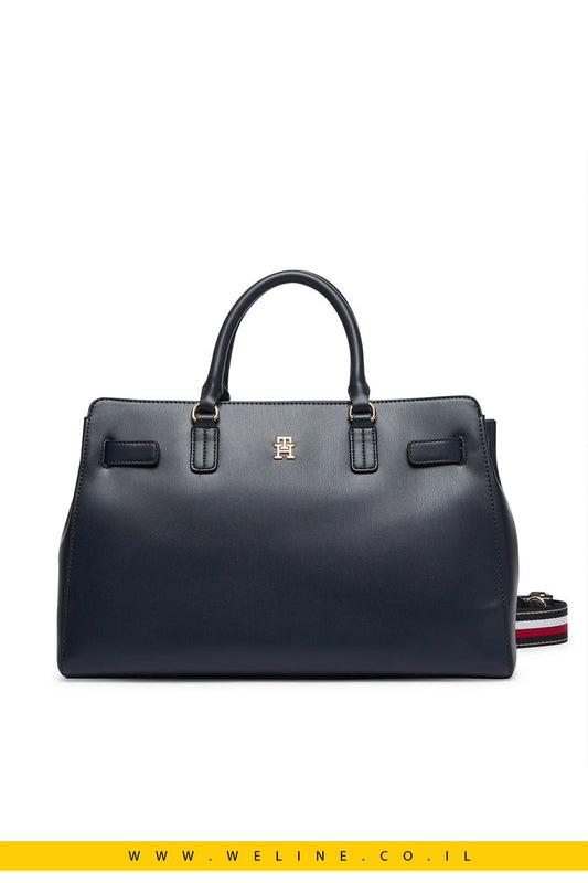 תיק יד לנשים Tommy Hilfiger TH Joy Satchel Corp - WELINE.CO.IL