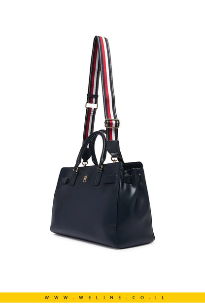 תיק יד לנשים Tommy Hilfiger TH Joy Satchel Corp - WELINE.CO.IL