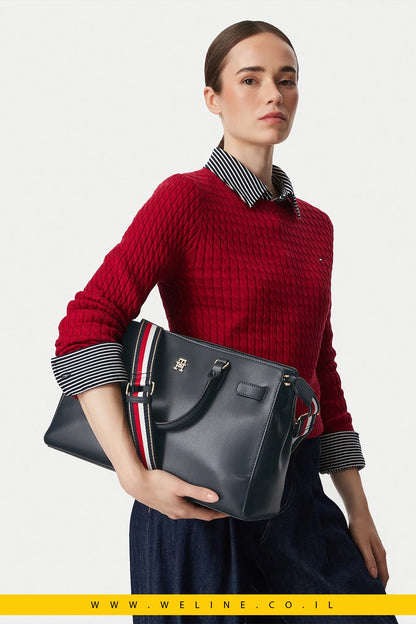 תיק יד לנשים Tommy Hilfiger TH Joy Satchel Corp - WELINE.CO.IL