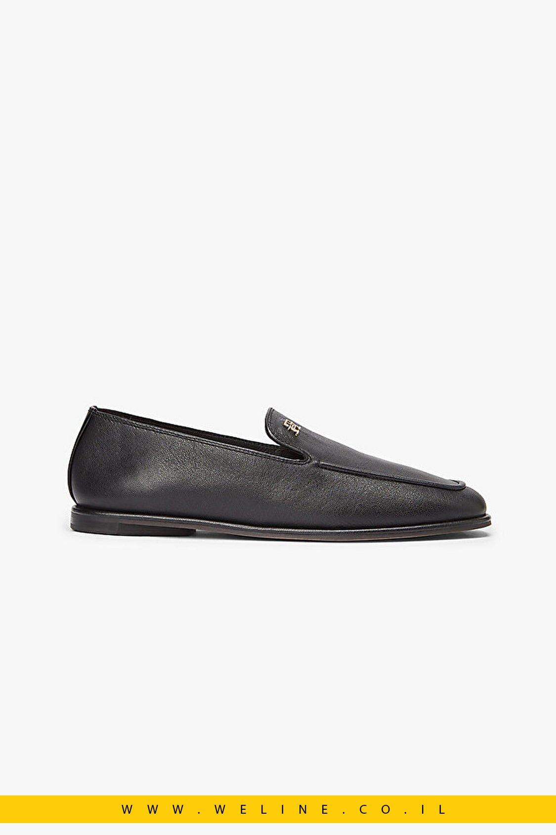 Tommy Hilfiger – TH Leather Loafer לנשים | שחור נעל אלגנטי - WELINE.CO.IL