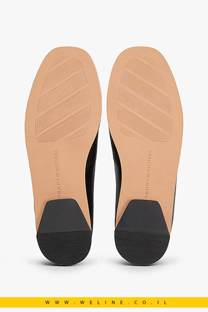 Tommy Hilfiger – TH Leather Loafer לנשים | שחור נעל אלגנטי - WELINE.CO.IL