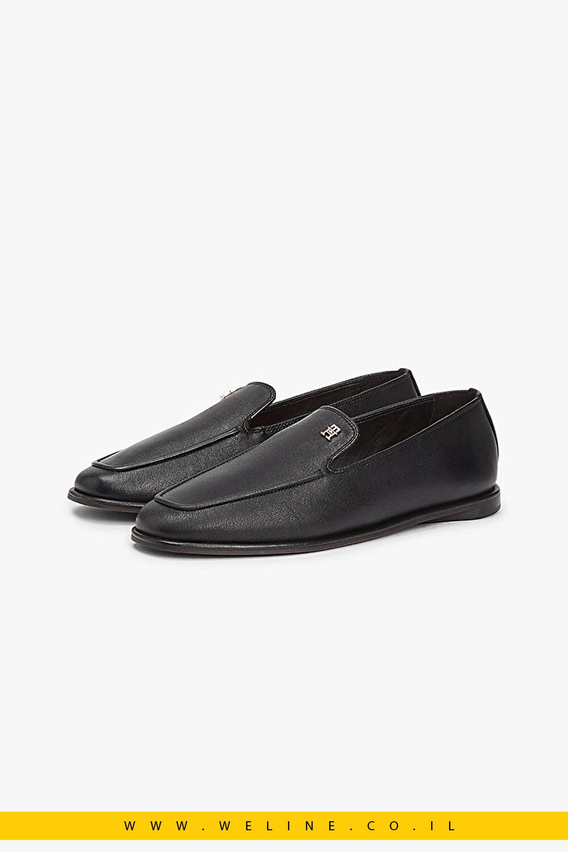 Tommy Hilfiger – TH Leather Loafer לנשים | שחור נעל אלגנטי - WELINE.CO.IL
