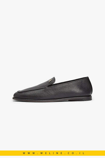 Tommy Hilfiger – TH Leather Loafer לנשים | שחור נעל אלגנטי - WELINE.CO.IL