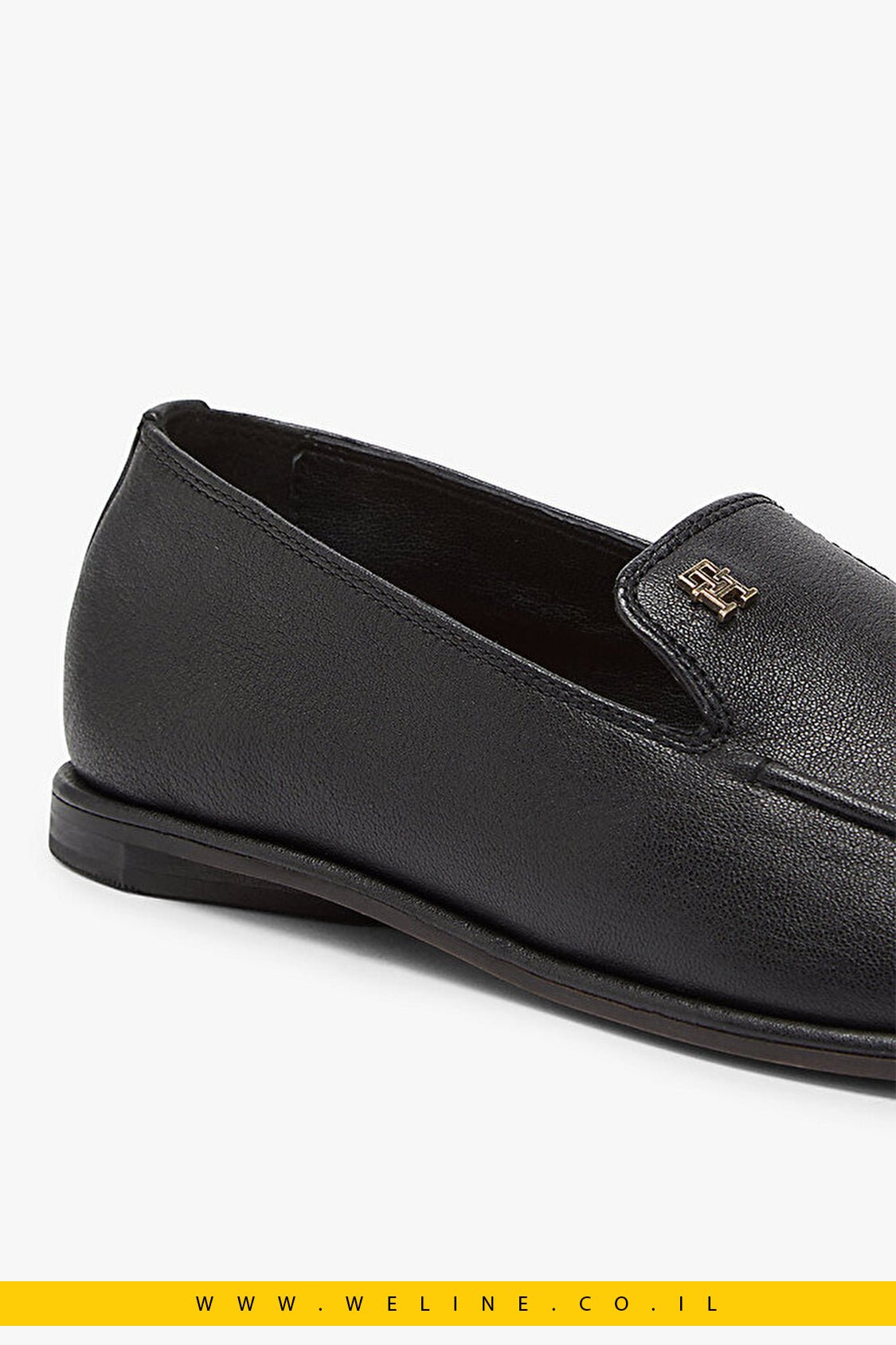 Tommy Hilfiger – TH Leather Loafer לנשים | שחור נעל אלגנטי - WELINE.CO.IL