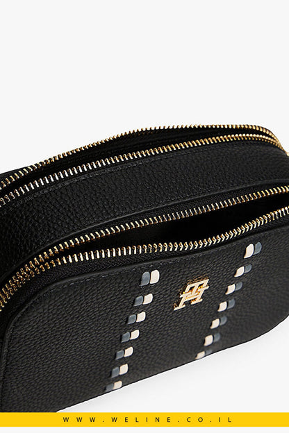 תיק צד נשים Tommy Hilfiger TH Timeless Camera – צבע שחור - WELINE.CO.IL
