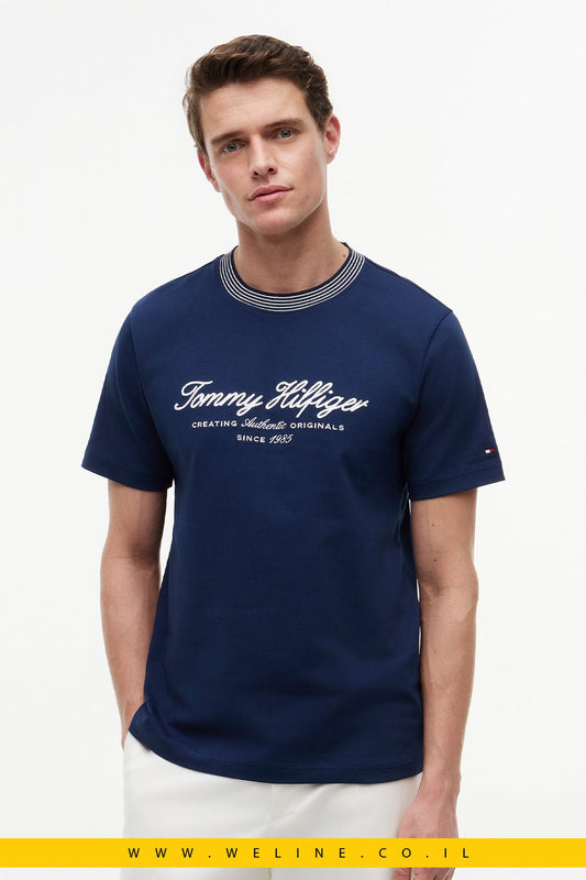 טי שירט Tommy Hilfiger Tipped Collar Jersey Regular Fit - WELINE.CO.IL