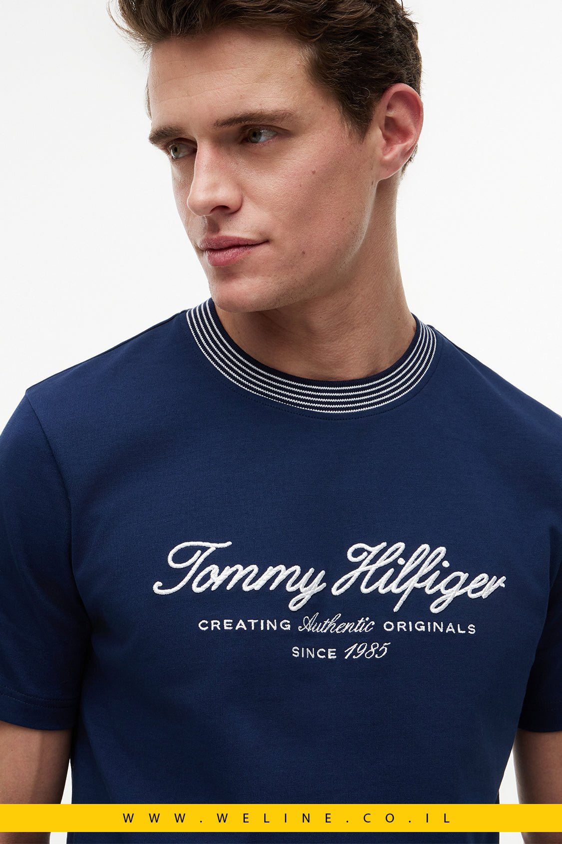 טי שירט Tommy Hilfiger Tipped Collar Jersey Regular Fit - WELINE.CO.IL