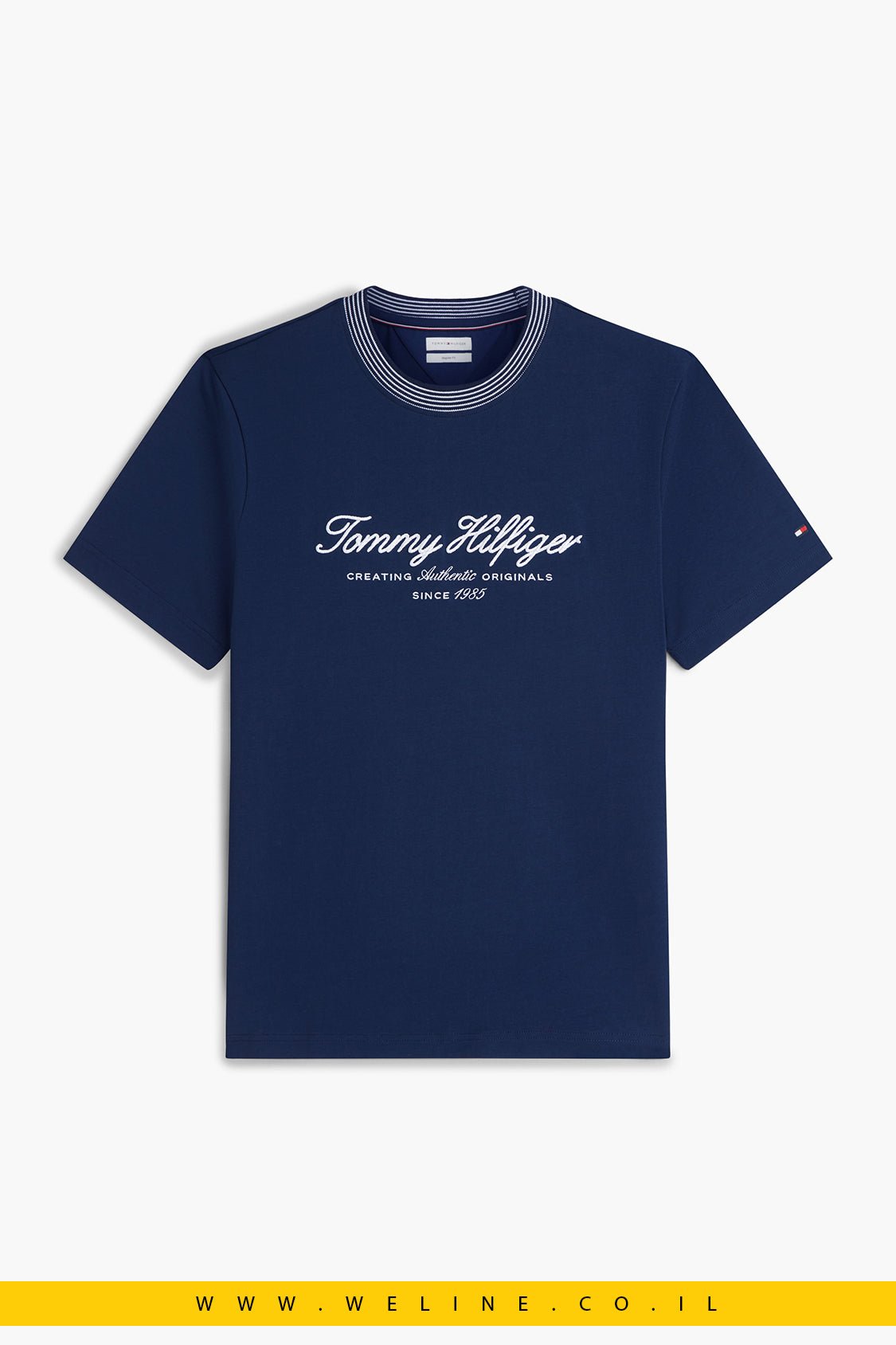 טי שירט Tommy Hilfiger Tipped Collar Jersey Regular Fit - WELINE.CO.IL