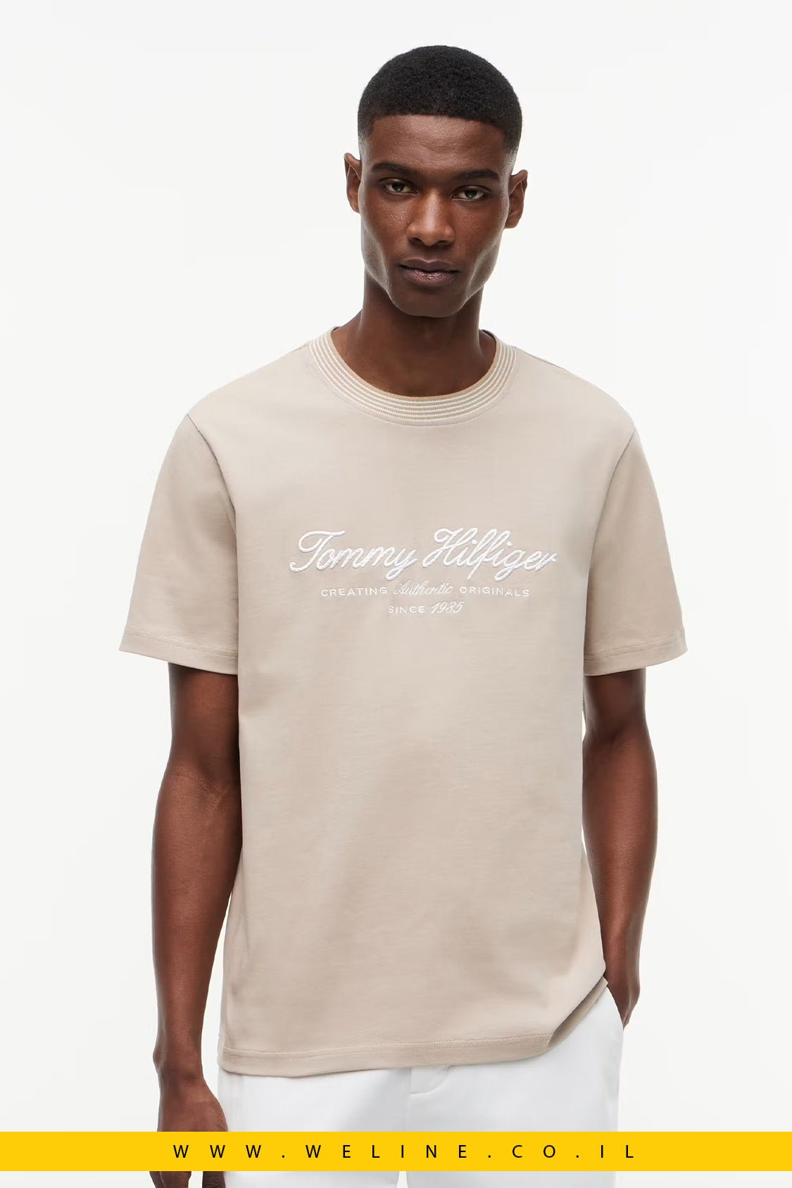 טי שירט Tommy Hilfiger Tipped Collar Jersey Regular Fit - WELINE.CO.IL