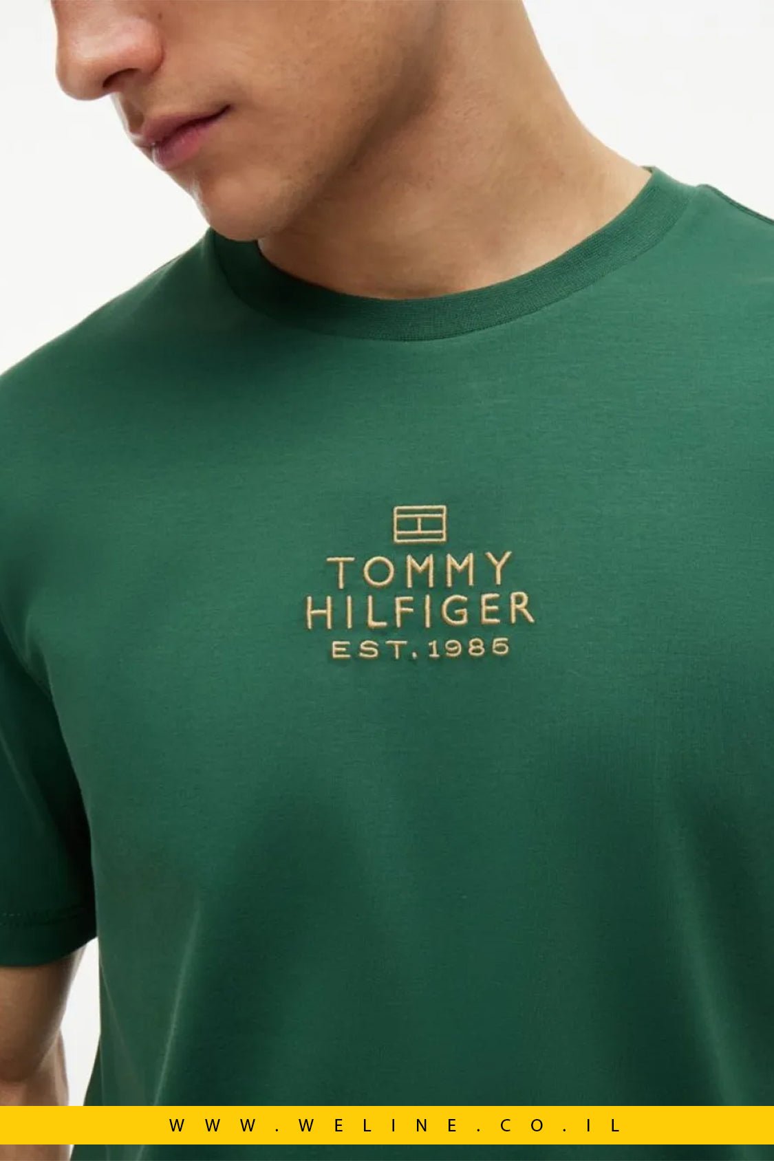 טי שירט Tommy Hilfiger Tonal Logo Embroidery Interlock Knit - WELINE.CO.IL