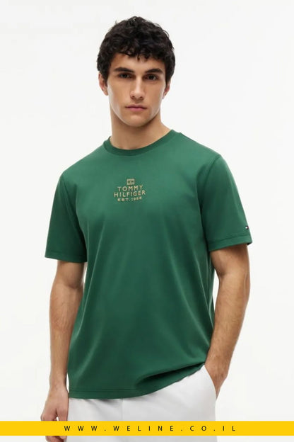 טי שירט Tommy Hilfiger Tonal Logo Embroidery Interlock Knit - WELINE.CO.IL