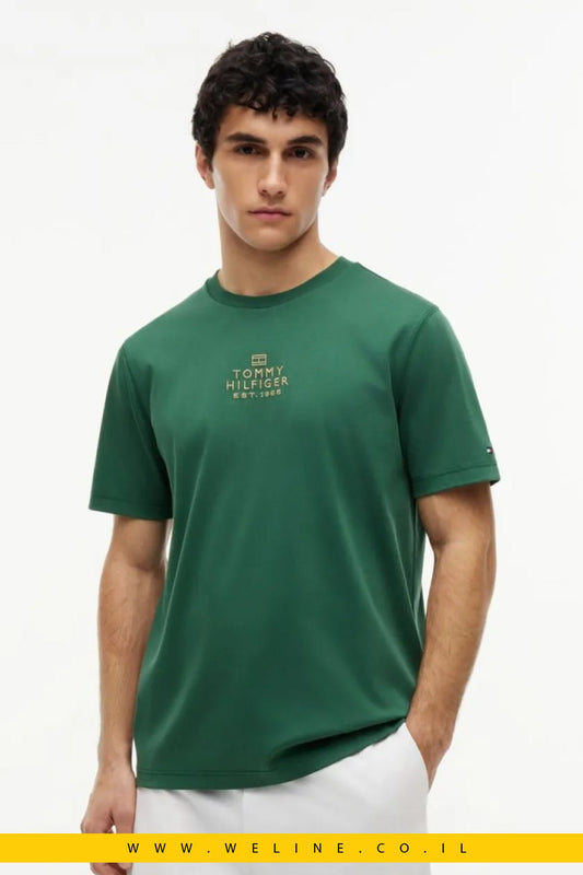 טי שירט Tommy Hilfiger Tonal Logo Embroidery Interlock Knit - WELINE.CO.IL