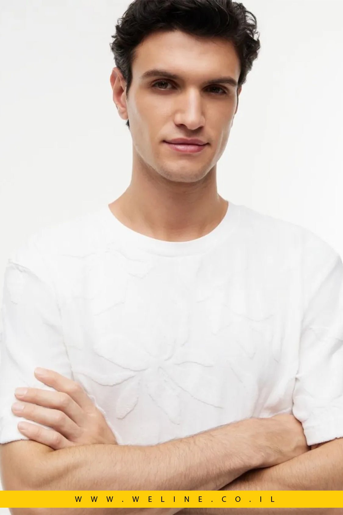 טי שירט Tommy Hilfiger Towelling Jacquard Relaxed Crew Neck - WELINE.CO.IL