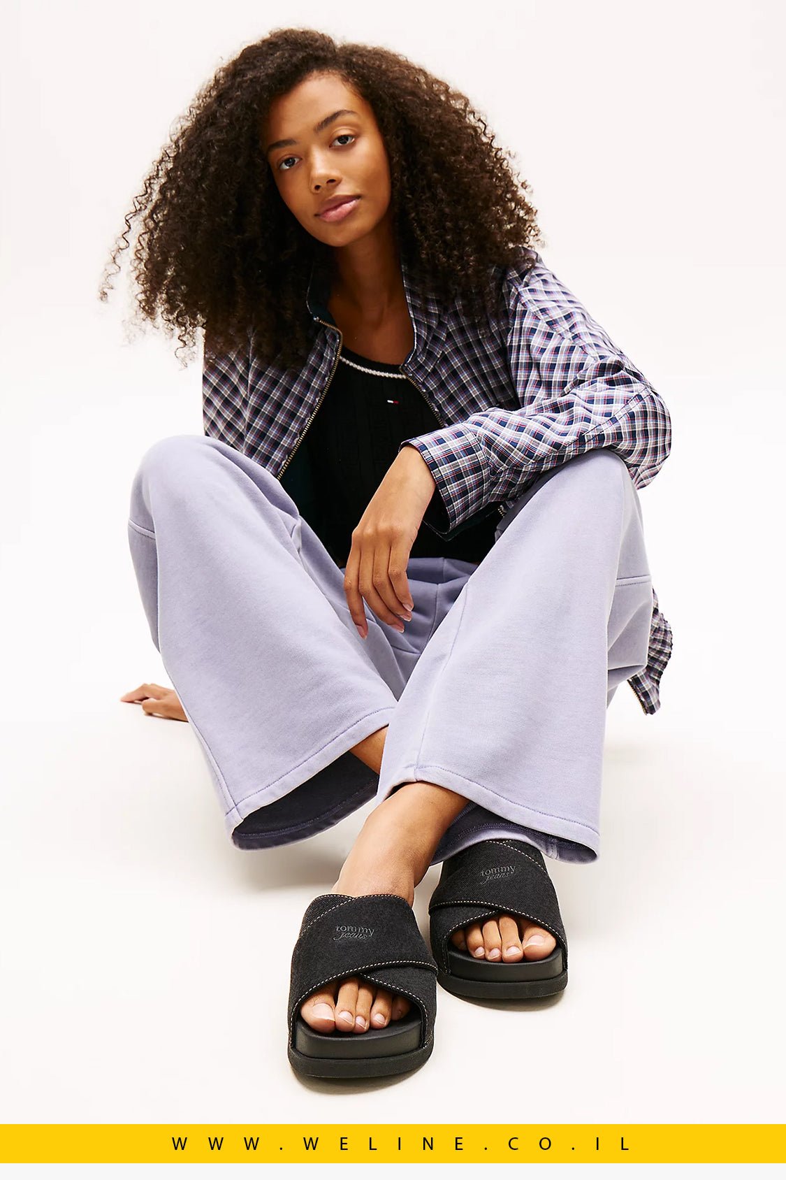 כפכפי סליידס וינטג’ לנשים מבית Tommy Jeans - WELINE.CO.IL