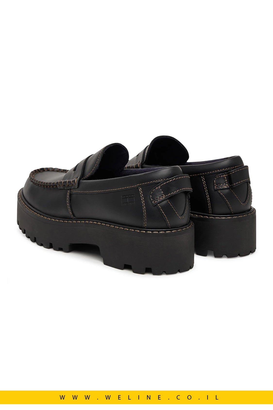 מוקסינים לנשים Tommy Jeans Archive '01 Loafer Leather – צבע שחור - WELINE.CO.IL