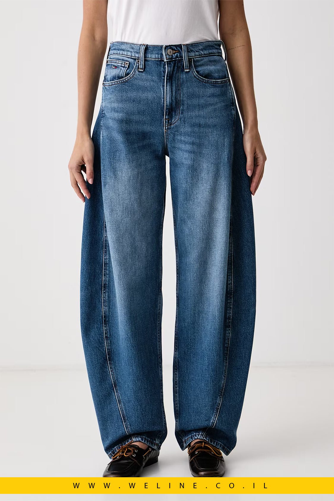 ג'ינס נשים Tommy Jeans Barrel Leg High Rise - WELINE.CO.IL