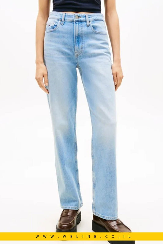 ג'ינס נשים Tommy Jeans High Rise Slim Straight Leg - WELINE.CO.IL