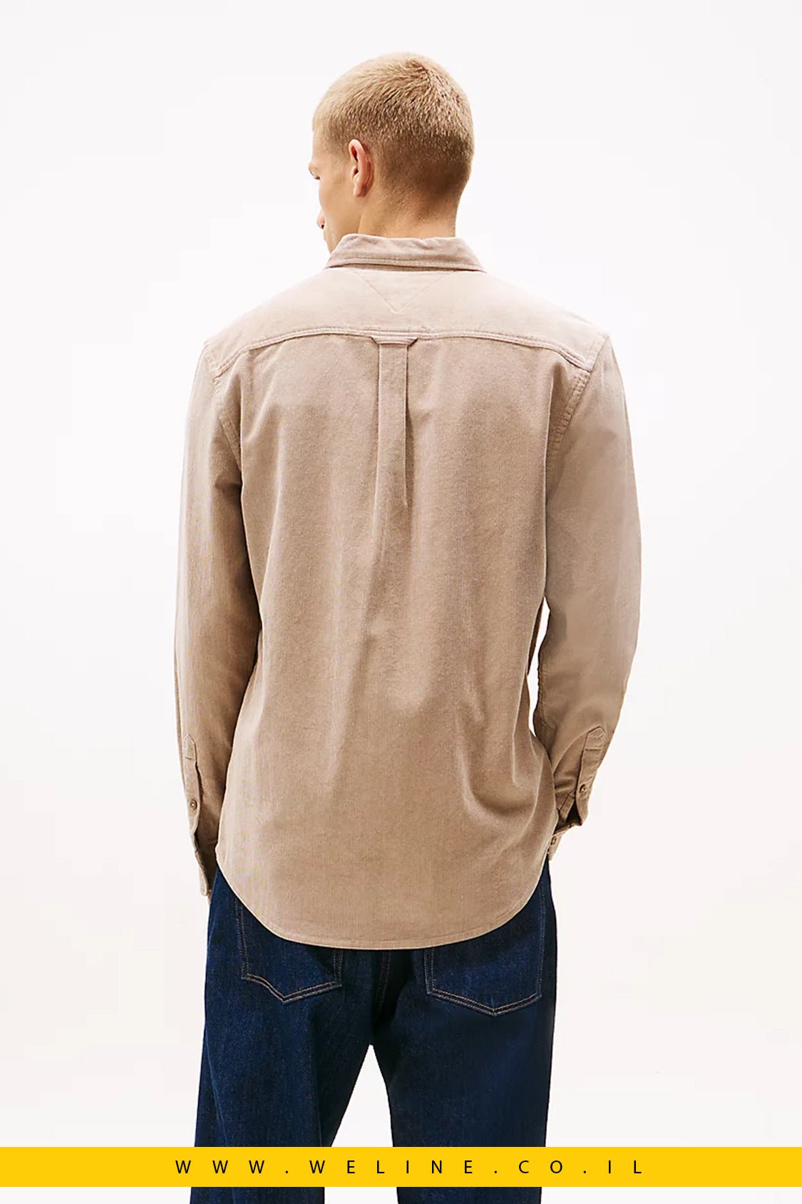 חולצת קורדורוי לגברים – Tommy Jeans Regular Fit - WELINE.CO.IL